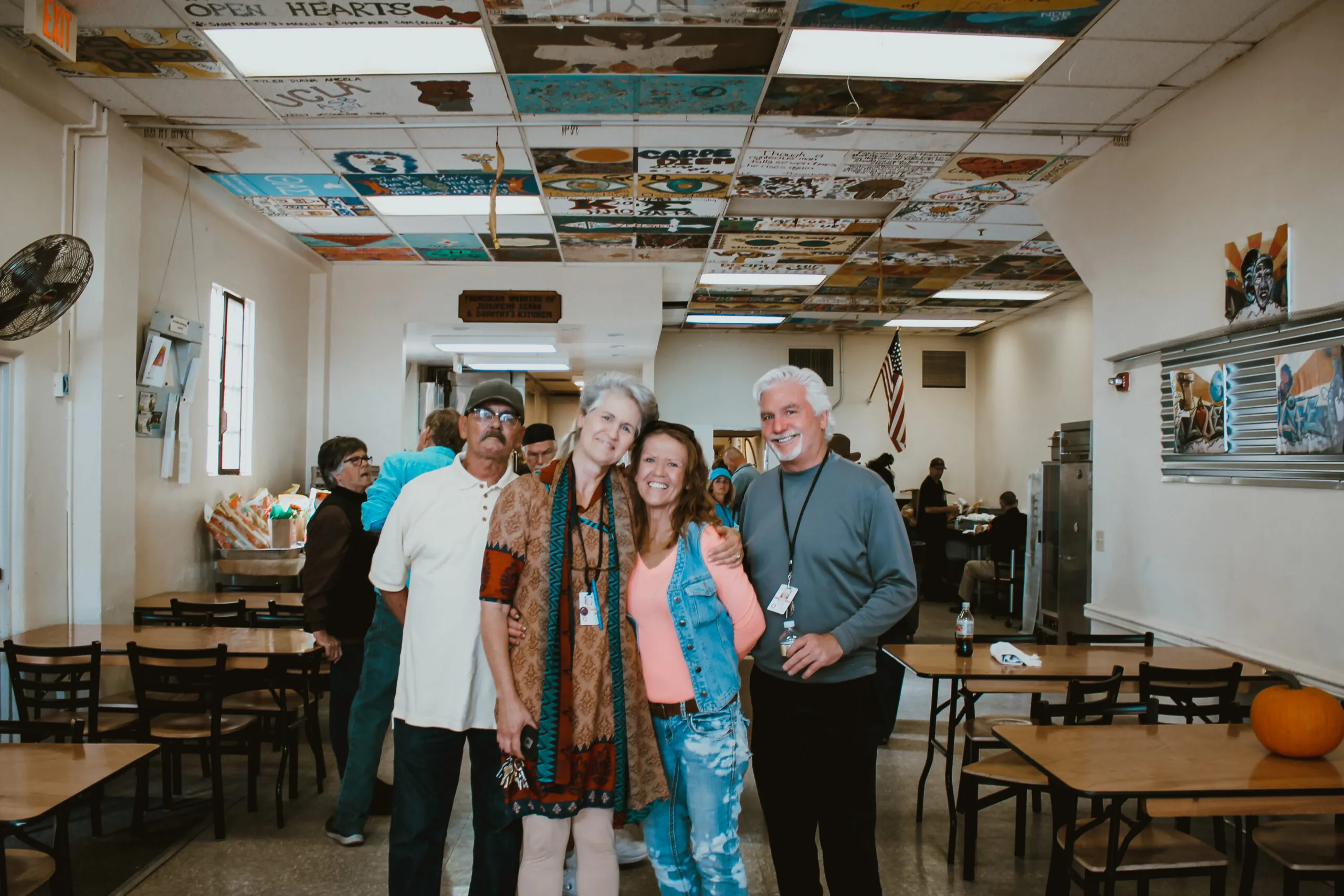Group photo of staff at Dorothy's Place, our previous client, a homeless resource center in Salinas, California.