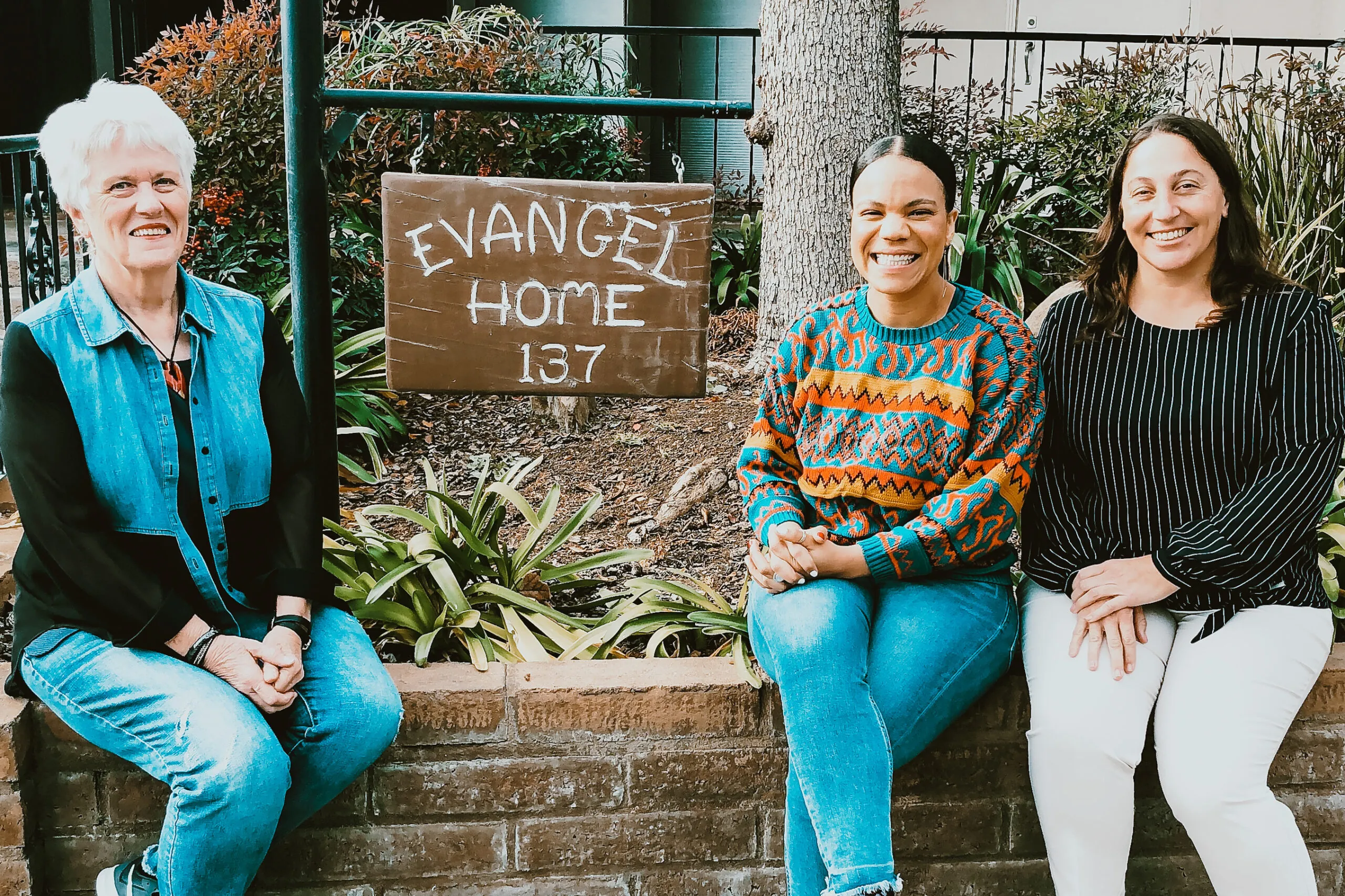 Gabby, our CEO, visiting one of our longest clients, Evangel Home.