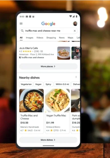 Google Search Dishes Near Me