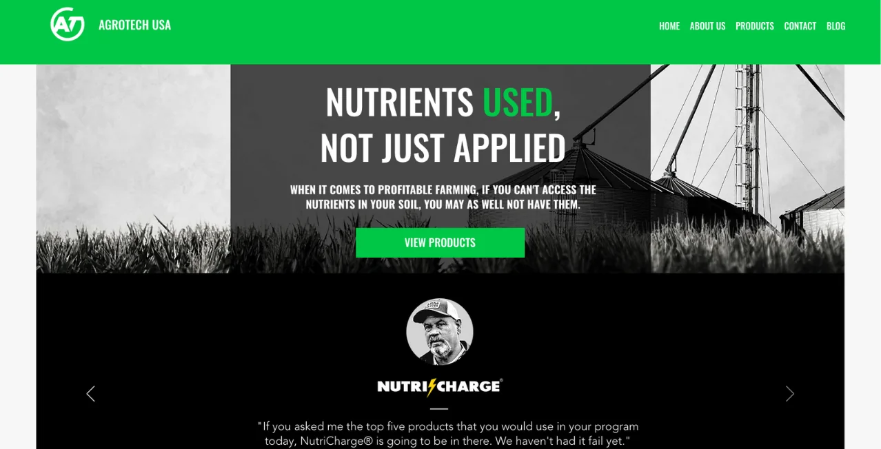AgroTech Website Homepage 